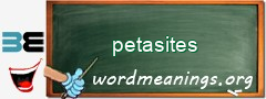 WordMeaning blackboard for petasites